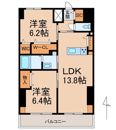 和歌山駅 徒歩7分 8階の物件間取画像